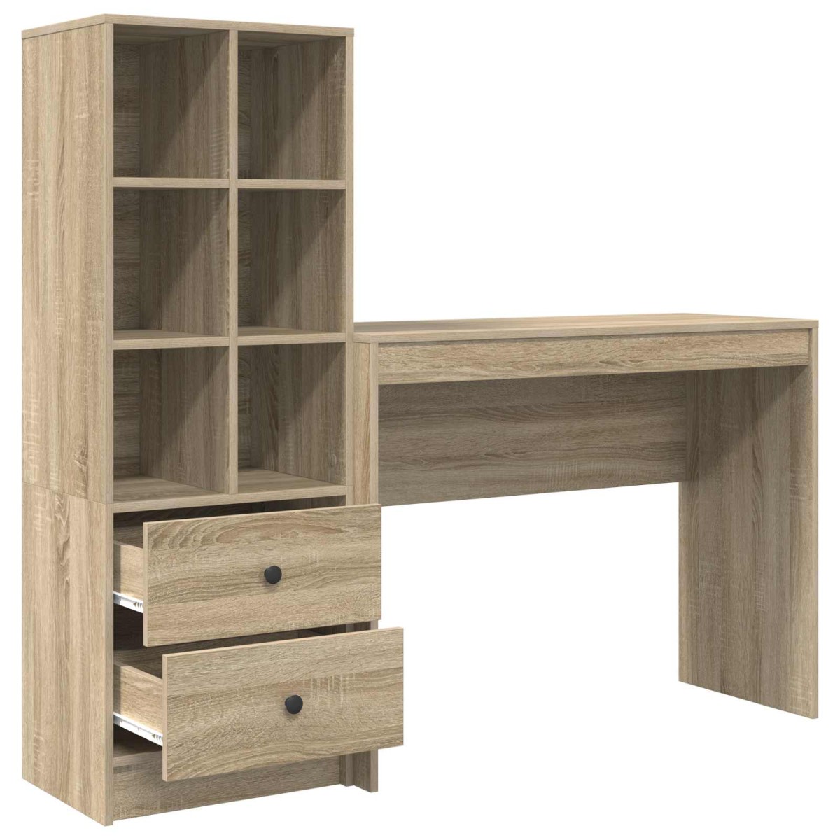 vidaXL Γραφείο Δρύς Sonoma 145,5 x 40 x 127 εκ 2 τμχ.