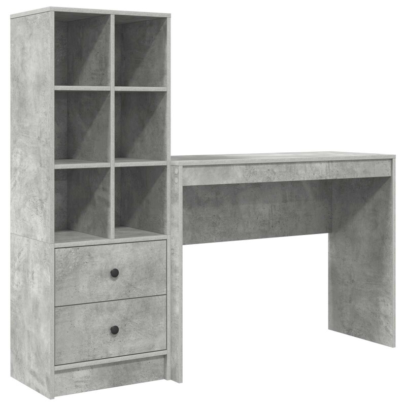 vidaXL Γραφείο Σκυρόδεμα Γκρι 145,5 x 40 x 127 εκ 2 τμχ.