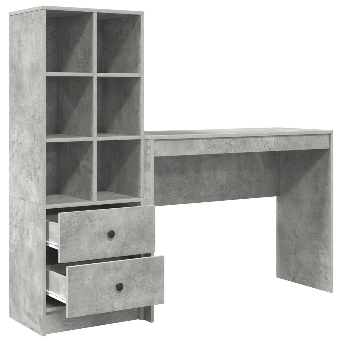 vidaXL Γραφείο Σκυρόδεμα Γκρι 145,5 x 40 x 127 εκ 2 τμχ.