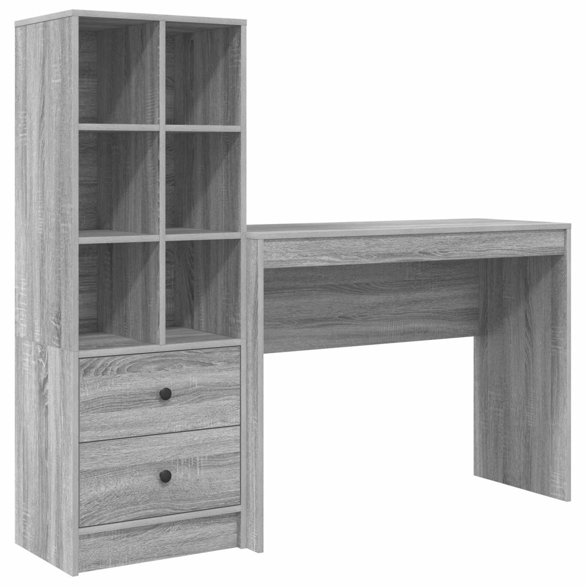 vidaXL Γραφείο Γκρίζο Σονομα 145,5 x 40 x 127 εκ 2 τμχ.