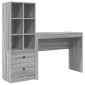 vidaXL Γραφείο Γκρίζο Σονομα 145,5 x 40 x 127 εκ 2 τμχ.