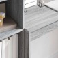vidaXL Γραφείο Γκρίζο Σονομα 145,5 x 40 x 127 εκ 2 τμχ.