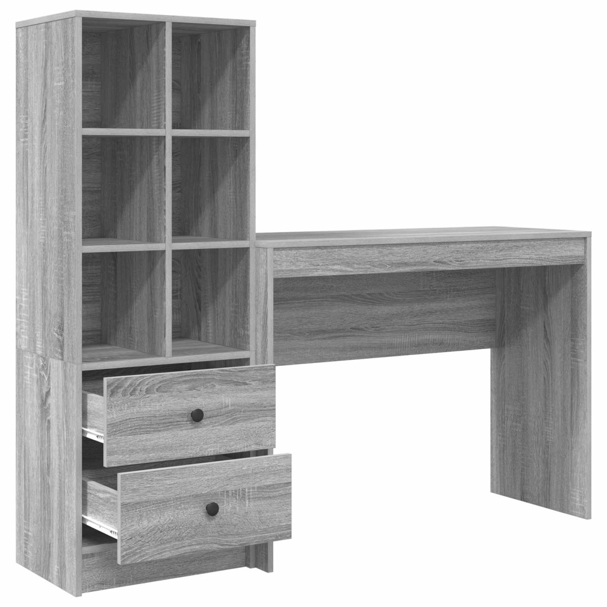 vidaXL Γραφείο Γκρίζο Σονομα 145,5 x 40 x 127 εκ 2 τμχ.