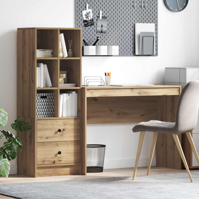 vidaXL Γραφείο Artisan Oak 145,5 x 40 x 127 εκ 2 τμχ.