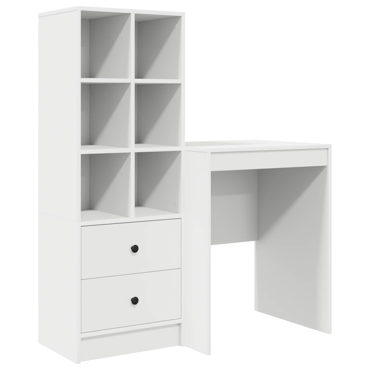 vidaXL Γραφείο Λευκό 145,5 x 40 x 127 εκ 2 τμχ.