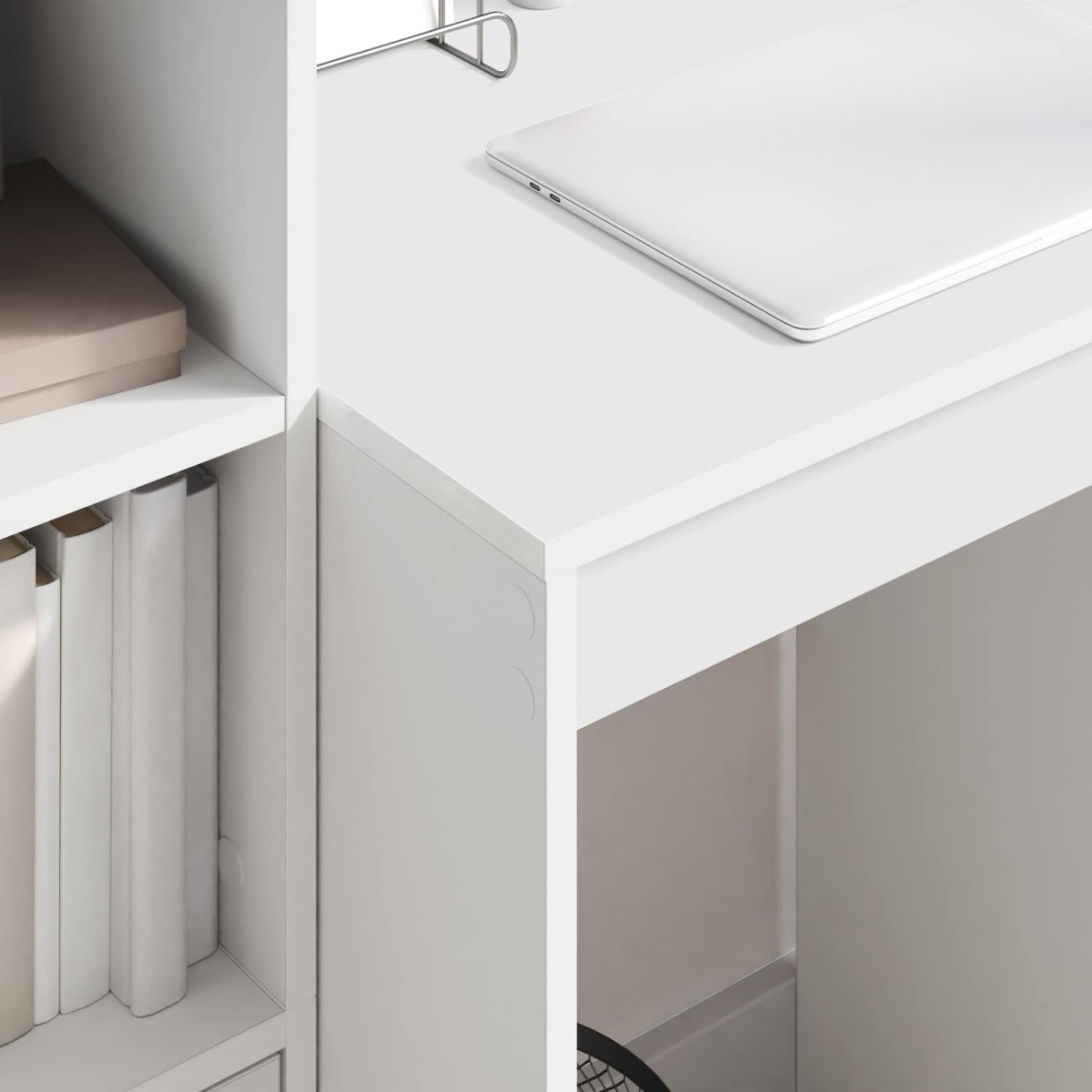 vidaXL Γραφείο Λευκό 145,5 x 40 x 127 εκ 2 τμχ.