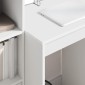 vidaXL Γραφείο Λευκό 145,5 x 40 x 127 εκ 2 τμχ.