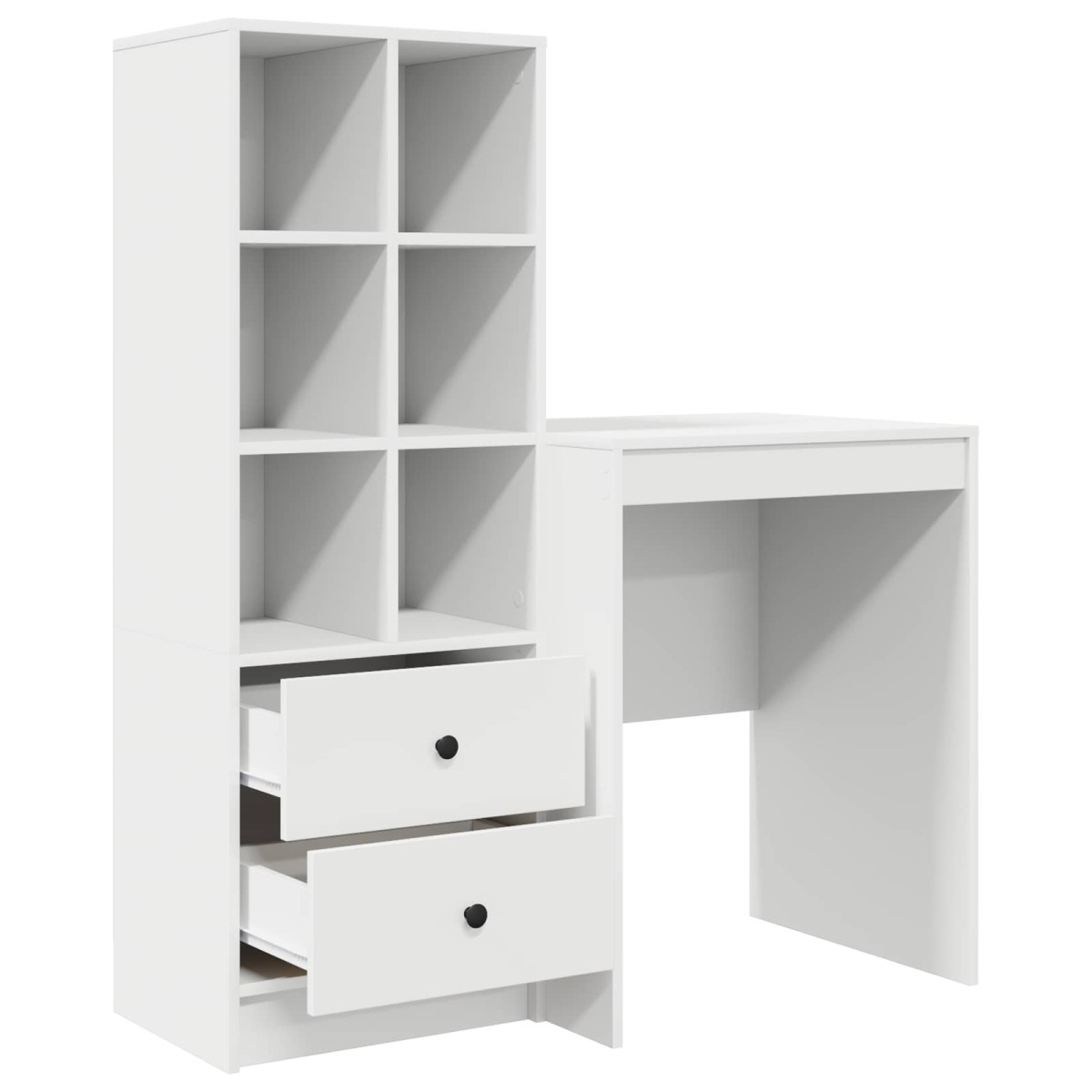 vidaXL Γραφείο Λευκό 145,5 x 40 x 127 εκ 2 τμχ.