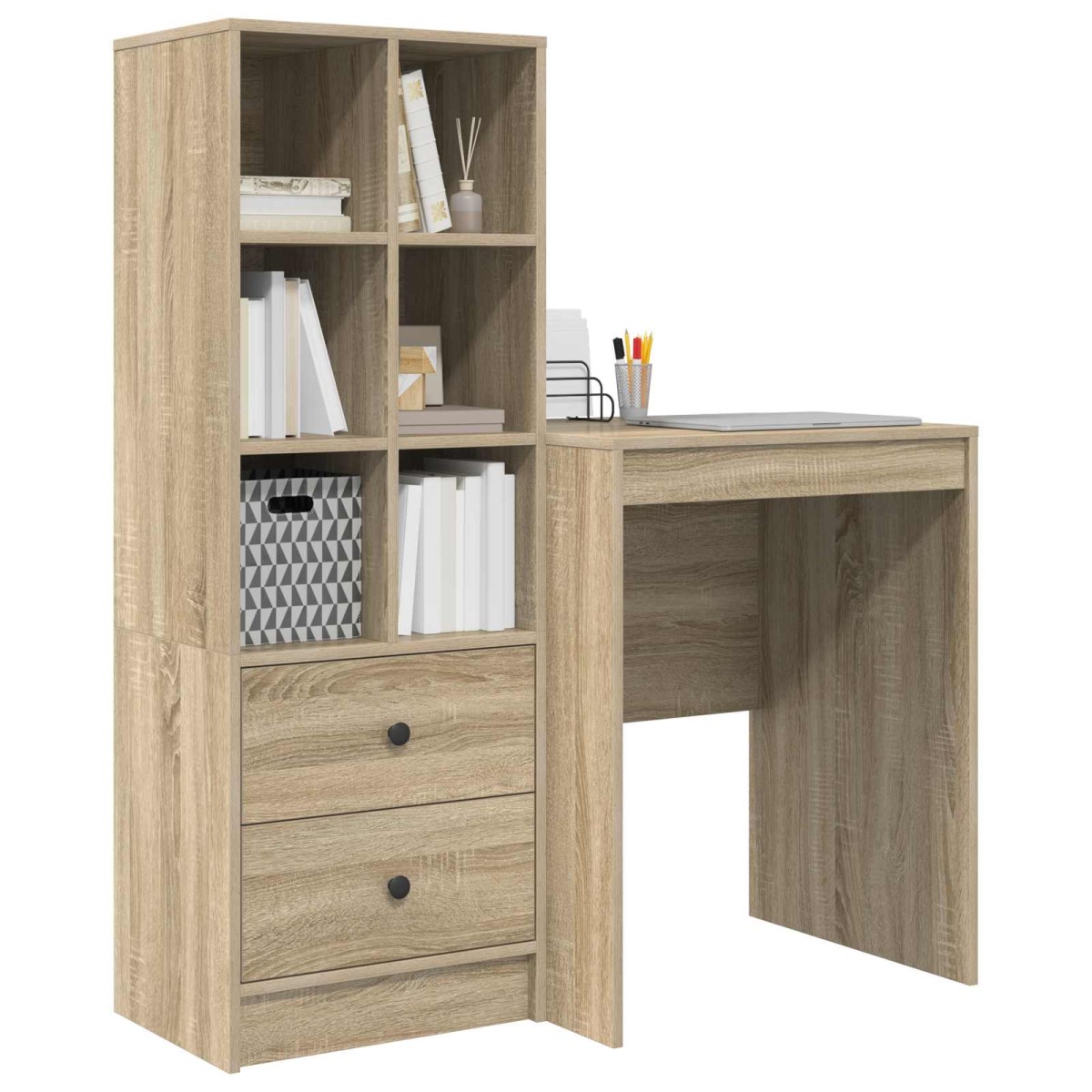 vidaXL Γραφείο Δρύς Sonoma 105,5 x 50 x 127 εκ 2 τμχ.