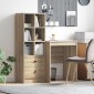 vidaXL Γραφείο Δρύς Sonoma 105,5 x 50 x 127 εκ 2 τμχ.