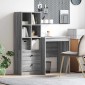 vidaXL Γραφείο Γκρίζο Σονομα 105,5 x 50 x 127 εκ 2 τμχ.