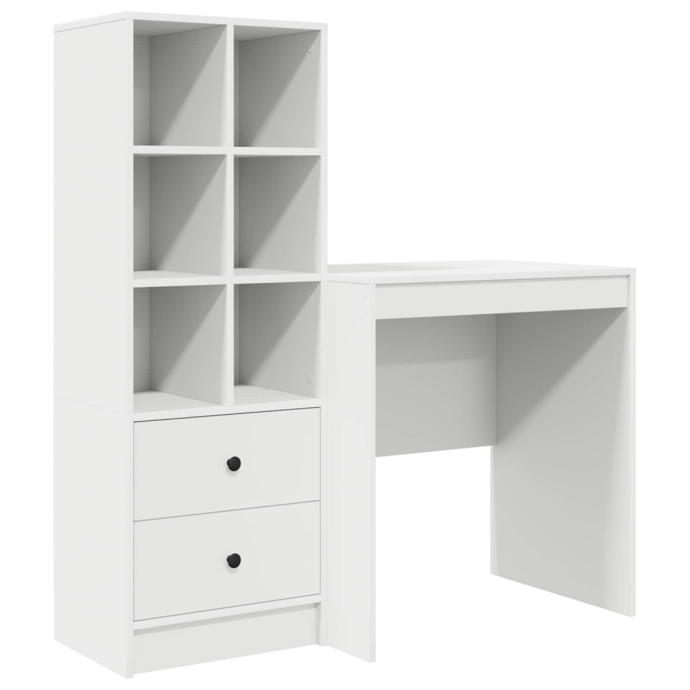 vidaXL Γραφείο Λευκό 115,5 x 50 x 127 εκ 2 τμχ.