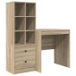 vidaXL Γραφείο Δρύς Sonoma 115,5 x 50 x 127 εκ 2 τμχ.