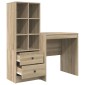 vidaXL Γραφείο Δρύς Sonoma 115,5 x 50 x 127 εκ 2 τμχ.