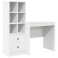 vidaXL Γραφείο Λευκό 125,5 x 50 x 127 εκ 2 τμχ.