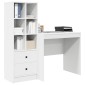vidaXL Γραφείο Λευκό 125,5 x 50 x 127 εκ 2 τμχ.