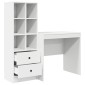 vidaXL Γραφείο Λευκό 125,5 x 50 x 127 εκ 2 τμχ.