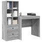 vidaXL Γραφείο Γκρίζο Σονομα 125,5 x 50 x 127 εκ 2 τμχ.