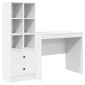 vidaXL Γραφείο Λευκό 135,5 x 50 x 127 εκ 2 τμχ.