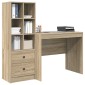 vidaXL Γραφείο Δρύς Sonoma 135,5 x 50 x 127 εκ 2 τμχ.
