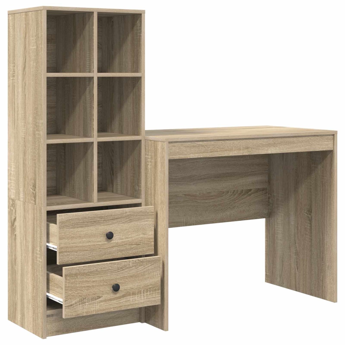 vidaXL Γραφείο Δρύς Sonoma 135,5 x 50 x 127 εκ 2 τμχ.