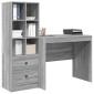 vidaXL Γραφείο Γκρίζο Σονομα 135,5 x 50 x 127 εκ 2 τμχ.