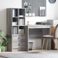 vidaXL Γραφείο Γκρίζο Σονομα 135,5 x 50 x 127 εκ 2 τμχ.