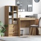 vidaXL Γραφείο Artisan Oak 135,5 x 50 x 127 εκ 2 τμχ.