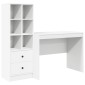 vidaXL Γραφείο Λευκό 145.5 x 50 x 127 εκ 2 τμχ.
