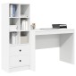 vidaXL Γραφείο Λευκό 145.5 x 50 x 127 εκ 2 τμχ.