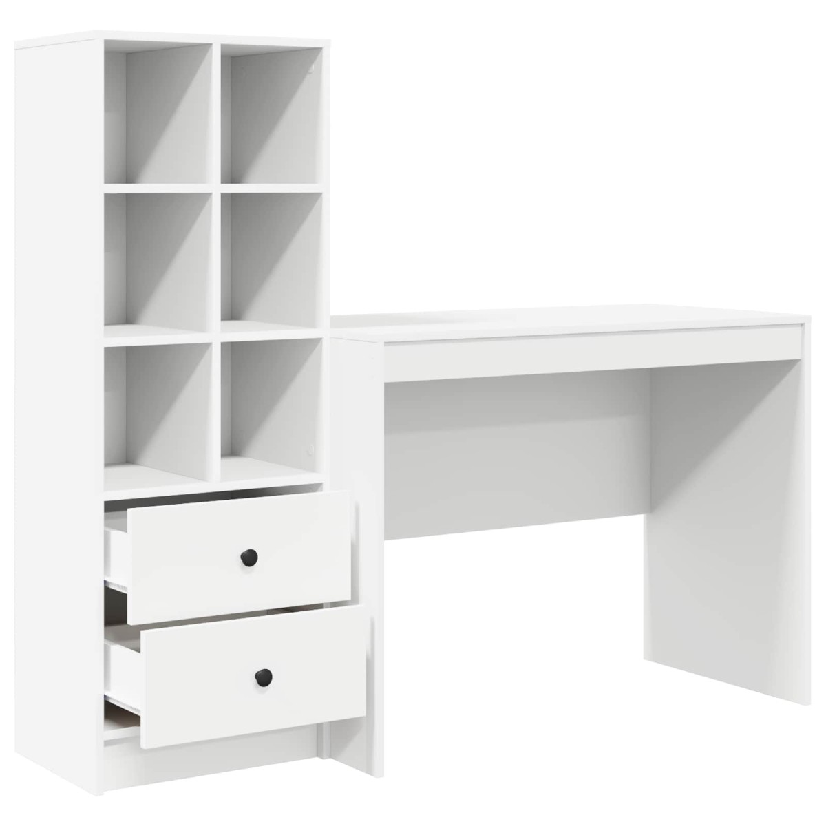vidaXL Γραφείο Λευκό 145.5 x 50 x 127 εκ 2 τμχ.