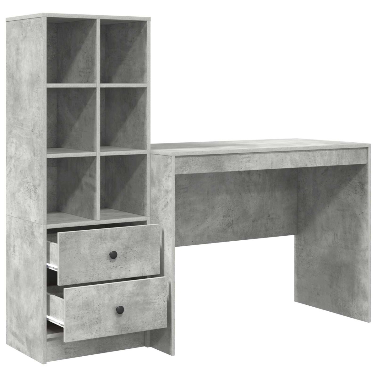 vidaXL Γραφείο Σκυρόδεμα Γκρι 145.5 x 50 x 127 εκ 2 τμχ.