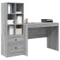 vidaXL Γραφείο Γκρίζο Σονομα 145.5 x 50 x 127 εκ 2 τμχ.