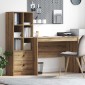 vidaXL Γραφείο Artisan Oak 145.5 x 50 x 127 εκ 2 τμχ.