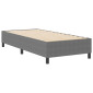 vidaXL Κρεβάτι πλατφόρμα Ανοιχτό γκρι 90 x 190 cm Υφασμάτινο Κορντουρά