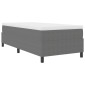 vidaXL Κρεβάτι πλατφόρμα Ανοιχτό γκρι 90 x 190 cm Υφασμάτινο Κορντουρά