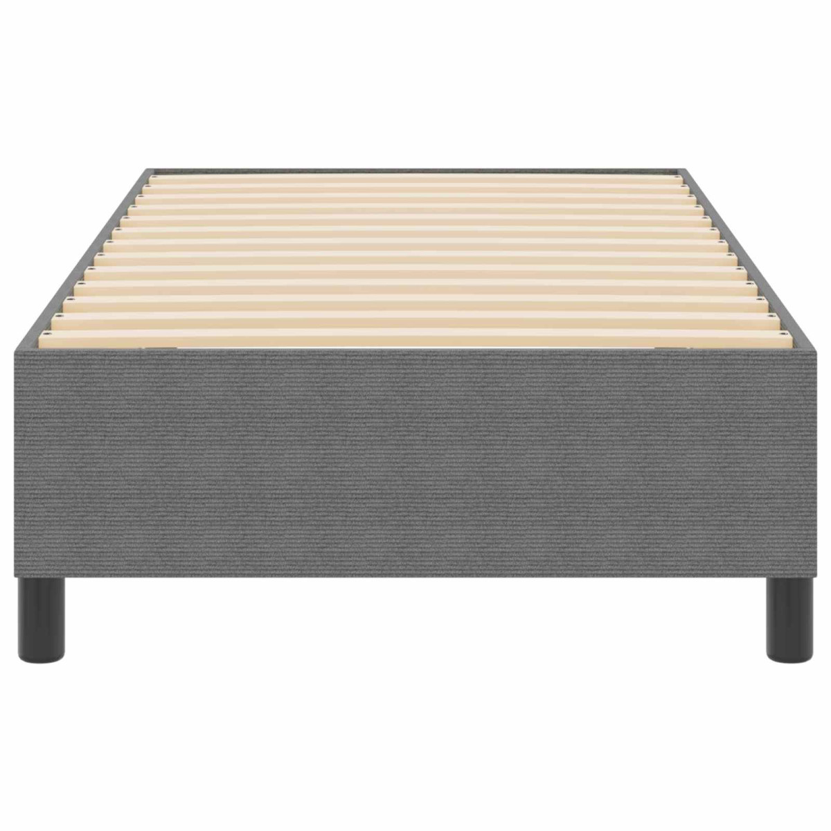 vidaXL Κρεβάτι πλατφόρμα Ανοιχτό γκρι 90 x 190 cm Υφασμάτινο Κορντουρά