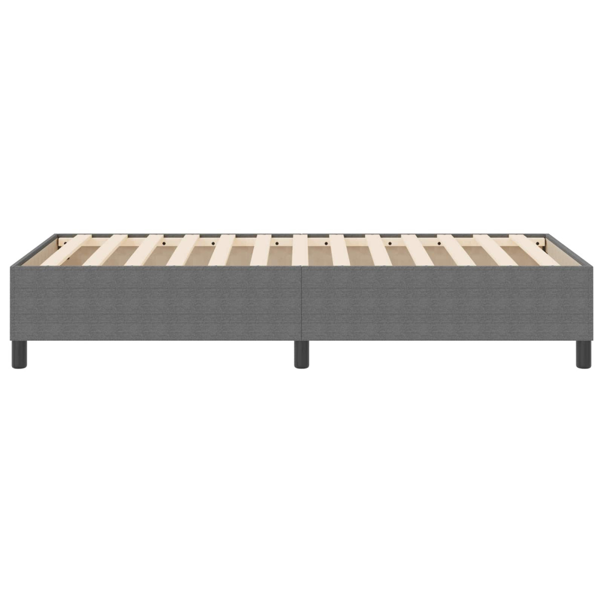 vidaXL Κρεβάτι πλατφόρμα Ανοιχτό γκρι 90 x 190 cm Υφασμάτινο Κορντουρά
