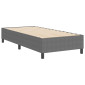 vidaXL Κρεβάτι πλατφόρμα Ανοιχτό γκρι 90 x 190 cm Υφασμάτινο Κορντουρά