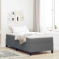vidaXL Κρεβάτι πλατφόρμα Ανοιχτό γκρι 90 x 190 cm Υφασμάτινο Κορντουρά