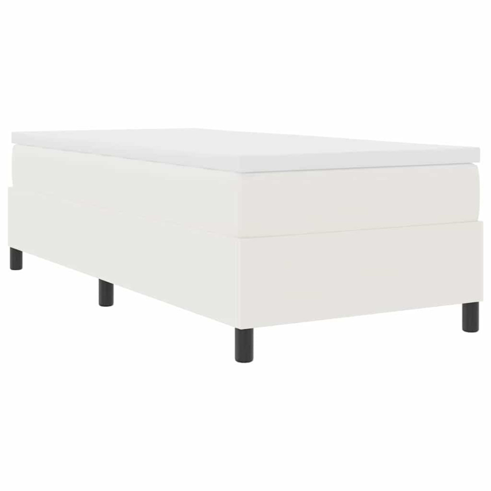 vidaXL Κρεβάτι με ελατήρια Κρέμα και Λευκό 90 x 190 cm