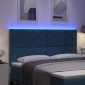 vidaXL LED κεφαλάρι Σκούρο Μπλε 180 cm Βελούδο