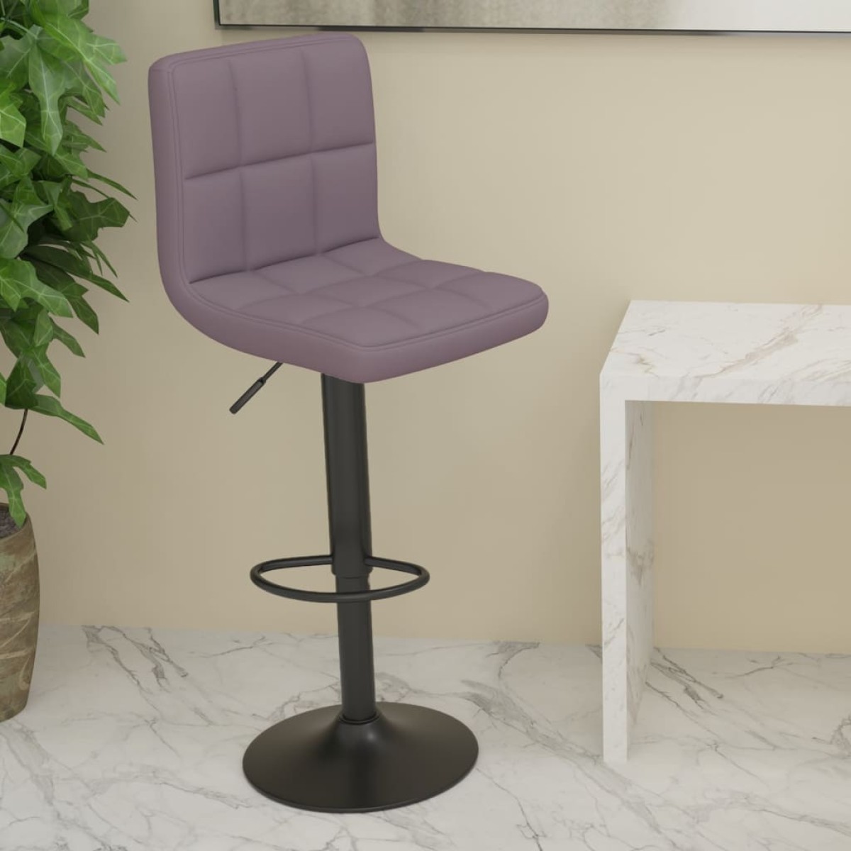 vidaXL Σκαμπό Μπαρ Χρώμα Taupe Υφασμάτινο