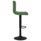 vidaXL Σκαμπό Μπαρ Σκούρο Πράσινο Βελούδινο