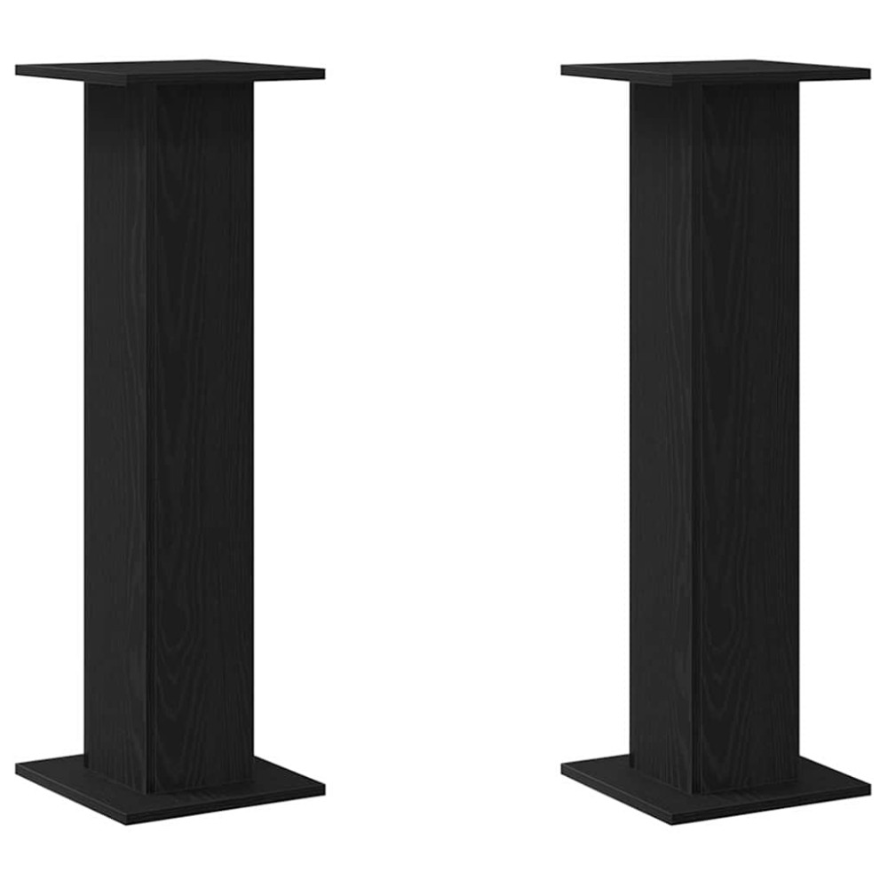 vidaXL Βάση φυτών 2 τμχ. Μαύρη Οξυά 30 x 30 x 95 cm Επεξεργασμένο ξύλο