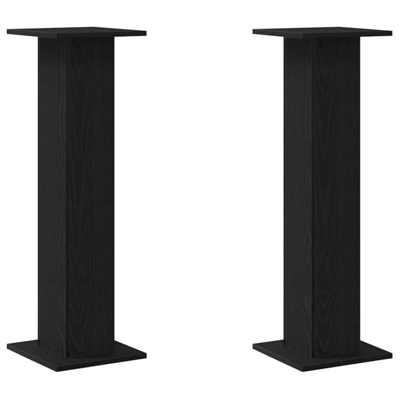 vidaXL Βάση φυτών 2 τμχ. Μαύρη Οξυά 30 x 30 x 95 cm Επεξεργασμένο ξύλο