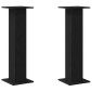 vidaXL Βάση φυτών 2 τμχ. Μαύρη Οξυά 30 x 30 x 95 cm Επεξεργασμένο ξύλο