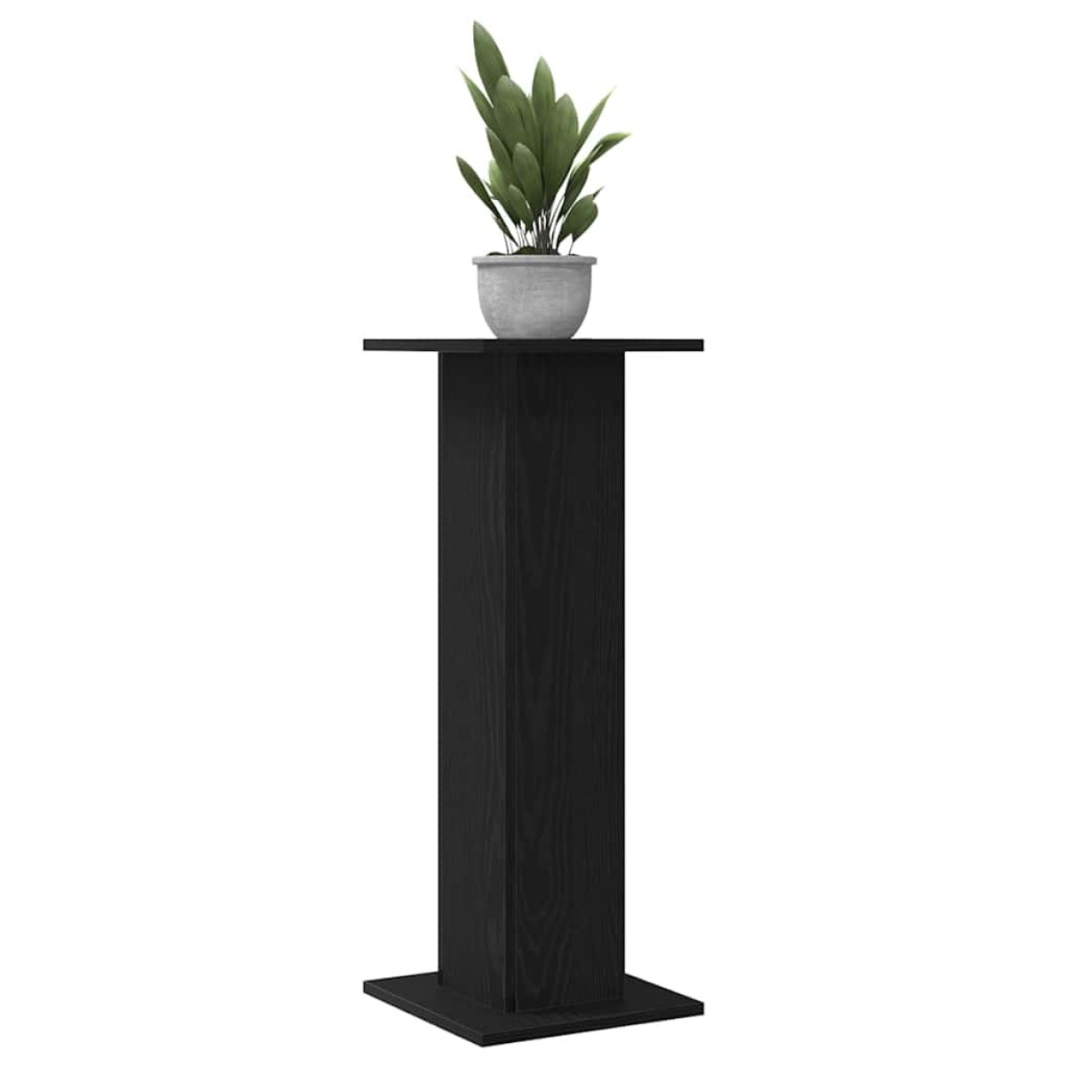 vidaXL Βάση φυτών 2 τμχ. Μαύρη Οξυά 30 x 30 x 80 cm Επεξεργασμένο ξύλο