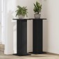 vidaXL Βάση φυτών 2 τμχ. Μαύρη Οξυά 30 x 30 x 80 cm Επεξεργασμένο ξύλο