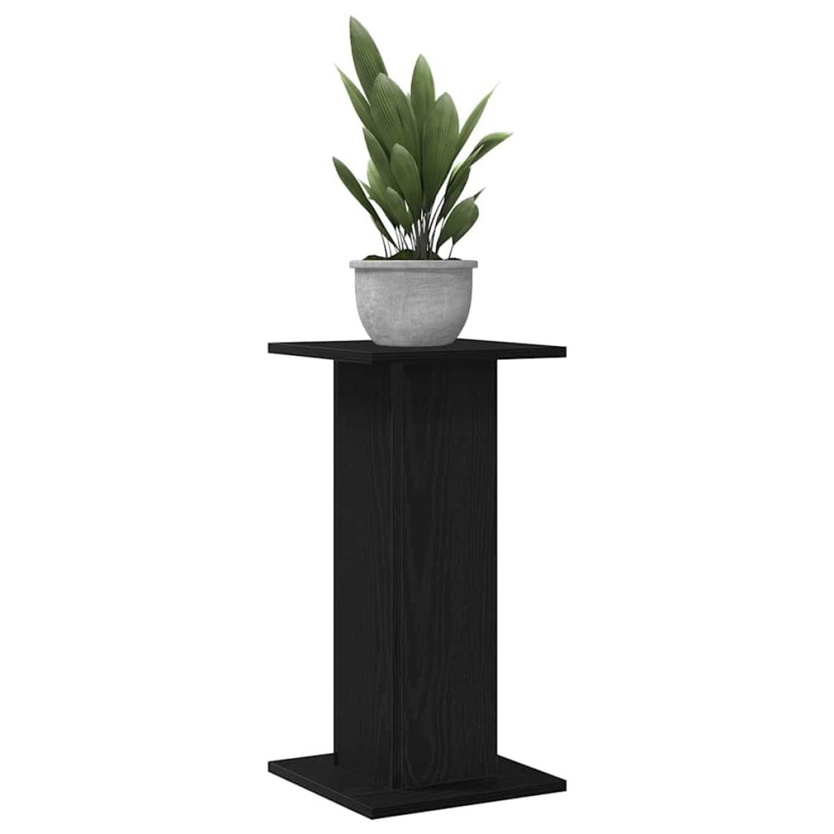 vidaXL Βάση φυτών 2 τμχ. Μαύρη Οξυά 30 x 30 x 60 cm Επεξεργασμένο ξύλο